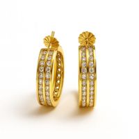 Aros Oro 18kt  Argolla Circonita