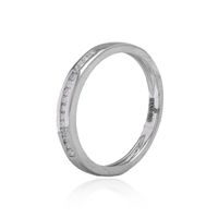 Anillo Oro Blanco 18kt Diamantes de 10pts