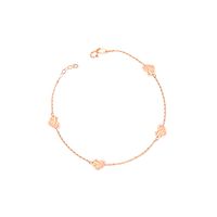 Pulsera Oro Rosa 18kt Corazones Calados