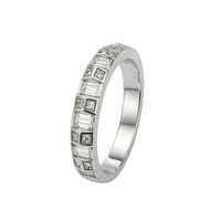 Anillo de Plata Esterlina 925 Corte Baguette y Princesa