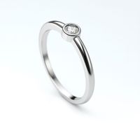 Anillo Oro Blanco 18kt Circonita