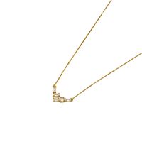 Collar Oro Amarillo 18kt Linea Circonita Baguette