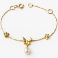 Pulsera Oro Amarillo 18Kt Mariposa