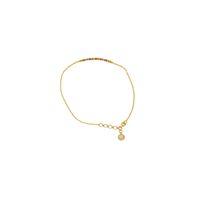 Pulsera Oro Amarillo 18kt Cadena Esferas Bicolor