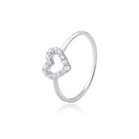 Anillo de Plata Esterlina 925 Corazón Abierto