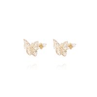 Aros de Oro 18Kt Mariposa