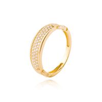 Anillo de Oro 18kt Triple Circon 1265
