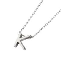 Collar de Plata Esterlina 925 Letra K