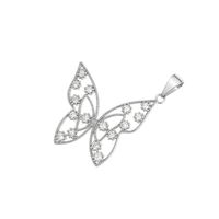 Colgante de Plata Esterlina 925 Mariposa con Circonita