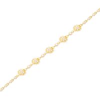 Pulsera Plata Esterlina 925 Cinco Soles Revestido Oro 18kt