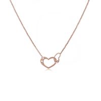 Collar de Plata Esterlina 925 Corazon Rose Revestido en Oro 18kt