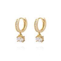 Aros de Oro 18kt Argolla Circon Colg