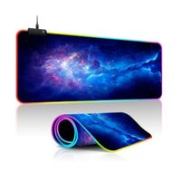 Alfombrilla Mousepad 30x80 Con Luz Led RGB Antideslizante