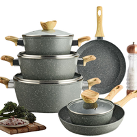 Batería De Cocina 10 Piezas Antiadherente De Piedra Médica