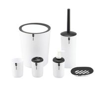 Juego De Baño De 6 Piezas Accesorios Blanco