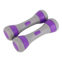 Pack 2 Mancuernas Ajustables Pesas 1/1.5/2 Kilos Cada Una Morado