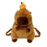 Mochila De Felpa Capibara Kawaii Para Niños Unisex