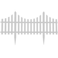 Valla de Jardín con Borde Blanco Pack 4 Resistente 80x53cm