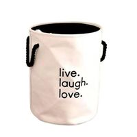 Cesta Canasto De Ropa 62 Litros Plegable Blanco