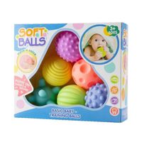 Set 6 Pelotas Estimulación Sensorial Para Bebés Texturizada