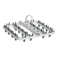 Colgador De Calcetín Y Ropa Interior 24 Clips Plegable Gris