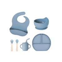 Plato Para Bebé De Silicona Juego 6 Piezas Lavable