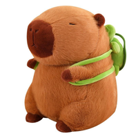 Peluche De Capibara Kawaii Carpincho Mochila Tortuga 30CM