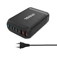 Cargador Adaptador Puertos Multiples Carga Rapida 160w