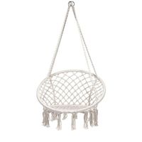 Silla Colgante Beige Tipo Hamaca Para Terraza Jardín Living