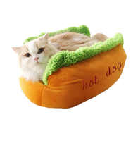 Cama Hot Dog Talla L Suave Acolchada Mascotas