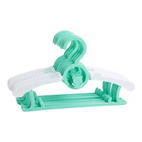 Pack 10 Ganchos Perchas Largo Adjustable Para Niños Y Bebe