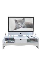 Soporte De Computadora 2 Niveles con Cajón Organizador