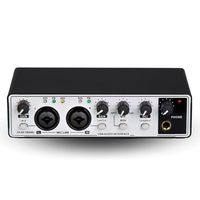 Interfaz De Audio Tarjeta De Sonido Phantom Pc Estudio Mic