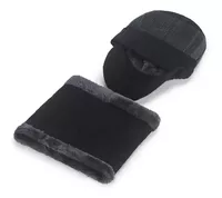 Set Calentador De Gorro Con Visera Más Bufanda Unisex