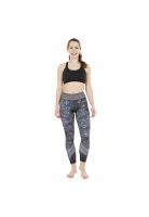 Mujer Calza Legging H2O Wear Estampado Localizado Negro Pizarra
