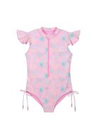 Traje de Baño Niña Manga Corta UV30+ H2O Wear Coral