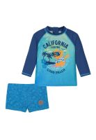 Traje de Baño Bebe Niño Set UV50 M/Larga  Hot Pants H2O wear