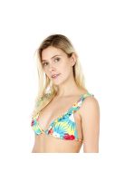 Traje de Baño Top Mujer H2O Wear Estampado Amarillo