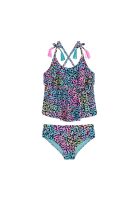 Traje de Baño Tankini UV30+ con Vuelos para Niña Rosado