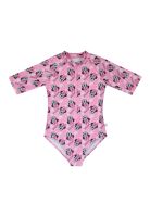 Traje de Baño Niña Entero Manga Corta Disney Minnie Rosa