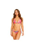 Traje de Baño Bikini Top Halter Banda para Mujer Rojo