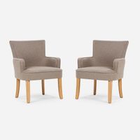 Set 2 Poltronas Emily II Tela Taupe