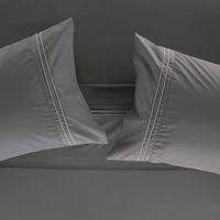 Sábana Rosen 300 Hilos Algodón Lisa Vivo Marengo 1,5 Plazas