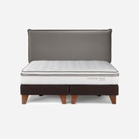 Cama Classique+ King + Respaldo Maurice Grafito