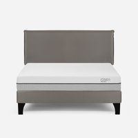 Cama Europea Pratta 2 Plazas Pata Madera BN+Respaldo Maurice