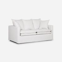 Sofá Rosen Gabon 2,5 Cuerpos Tela Marfil