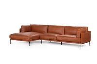 Sofá Seccional Rosen Thamova Izquierdo Cuero Zapallo