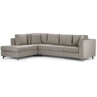 Sofá Seccional Rosen Carter Izquierdo Tela Ceniza