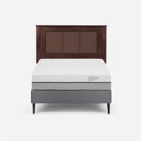 Cama Europea Pratta 1 Plaza Pata Acero + Respaldo Rachel