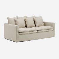 Sofá Gabon 3 Cuerpos Tela Tostado